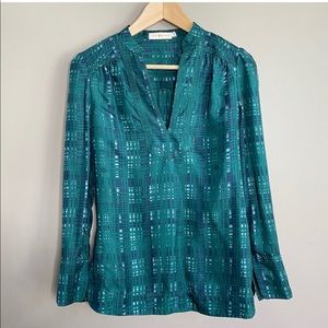 Tory Burch Malachite Silk Print Whitfield Tunic